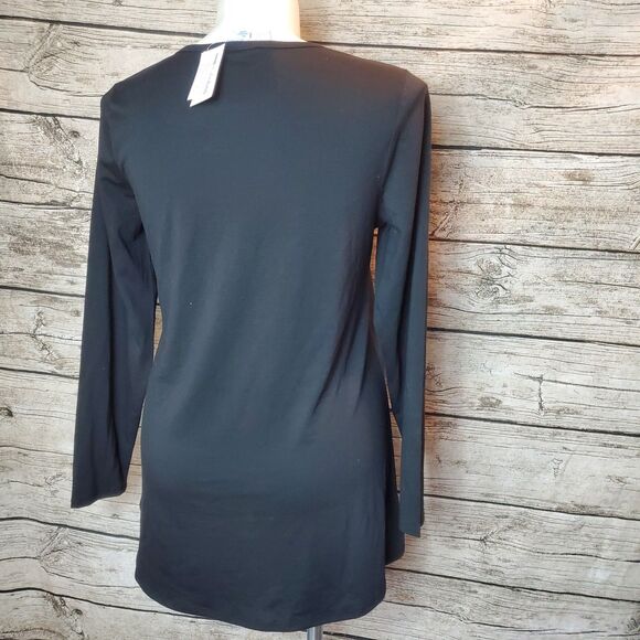 Lularoe Lynnae Black Long Sleeve Top Size XL NWT - Picture 2 of 5